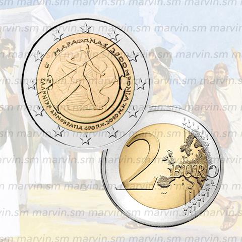  2 euro - Maratona - Grecia - 2010 - UNC 