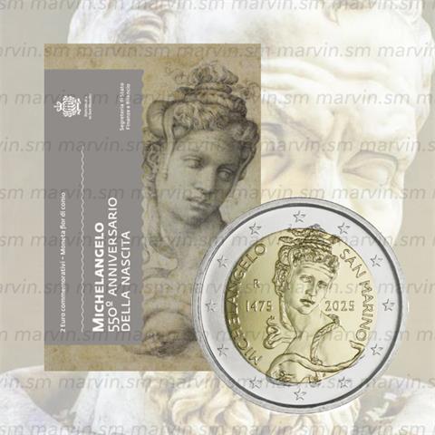  2 Euro - Michelangelo - San Marino - 2025 - FDC 
