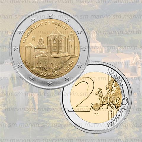  2 Euro - Monastero di Santa Maria di Poblet - Spagna - 2026 - UNC 