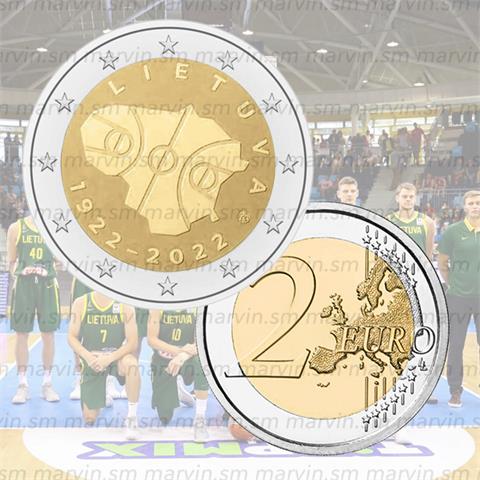  2 euro - Pallacanestro - Lituania - 2022 - UNC 