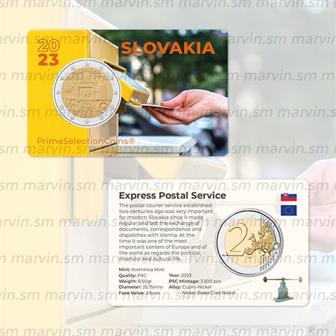  2 euro - Servizio Postale - Slovakia - 2023 - PSC 
