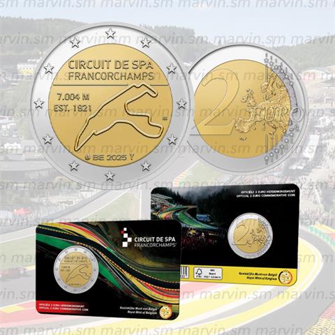  2 Euro - Spa Francochamp - Belgio - 2025 - Coincard - FDC 