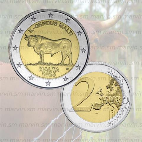  2 Euro – Bue Maltese – Malta – 2025 – UNC 