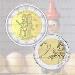2 euro pinocchio italy c collodi 2026 unc