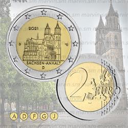 2 euro cattedrale di magdeburgo germania 2021 fdc