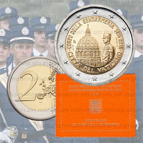  2 euro - Corpo di Gendarmeria - Vaticano - 2016 - FDC 