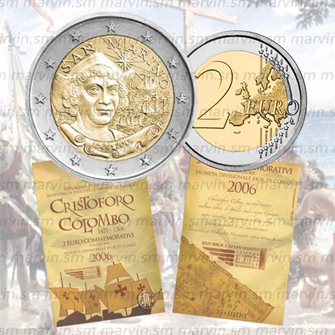  2 euro - Cristoforo Colombo - San Marino - 2006 - FDC 