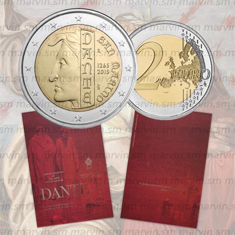  2 euro - Dante Alighieri - San Marino - 2015 - FDC 