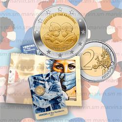 2 euro - Eroi della Pandemia - Malta - 2021 - Coincard - FDC