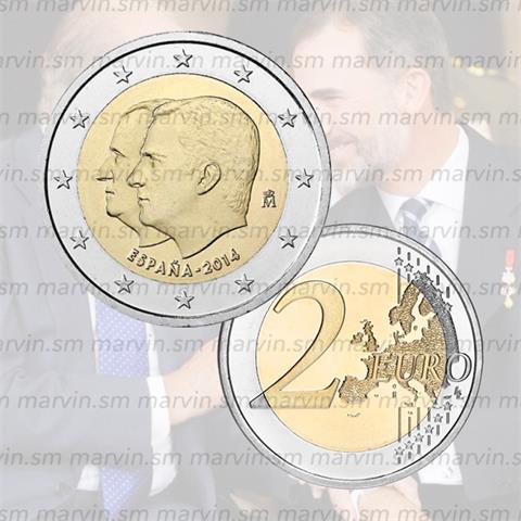  2 euro - King Felipe VI - Spain - 2014 - UNC 
