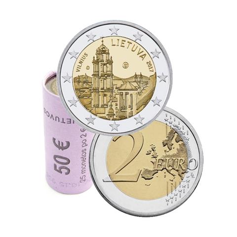  2017 – Lituania – 2€ in rotolino (25 monete) “Vilnius, Città della Cultura” 