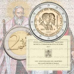 VATICANO 2014 Anniversario muro di Berlino, 2 euro commemorativi FDC