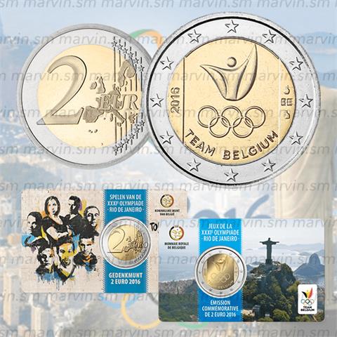  2 euro - Olimpiadi di Rio - Belgio - 2016 - FDC 