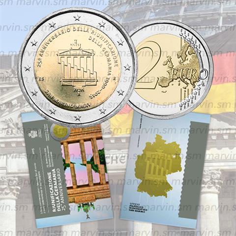  2 euro - Riunificazione della Germania - San Marino - 2015 - FDC 