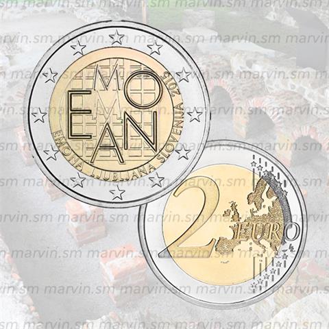  2 euro - Scoperta di Emona - Slovenia - 2015 - UNC 