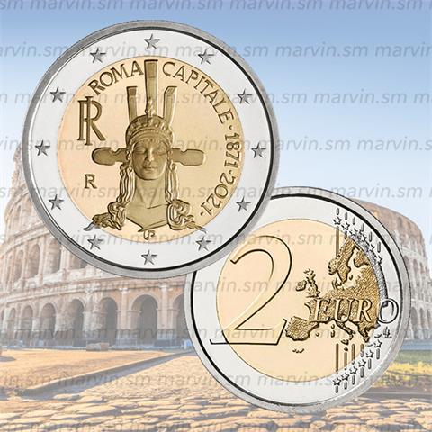  2 euro - Rome Capital - Italy - 2021 - UNC 