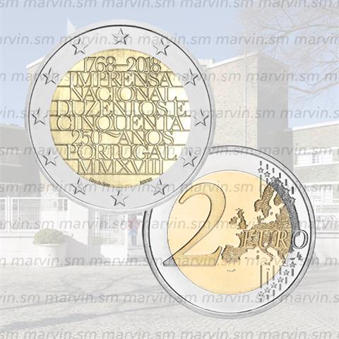  2 euro - Portuguese Mint - Portugal - 2018 - UNC 