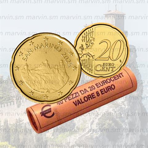  20 Cent - San Marino - 2025 - Rotolino - UNC 