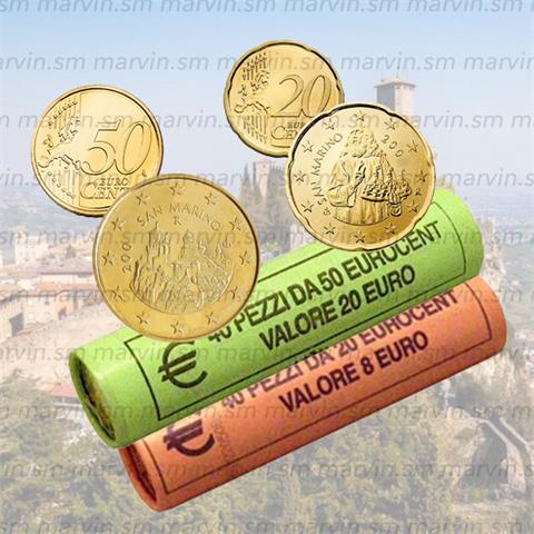  20 cent + 50 cent - San Marino - 2008 - Roll  