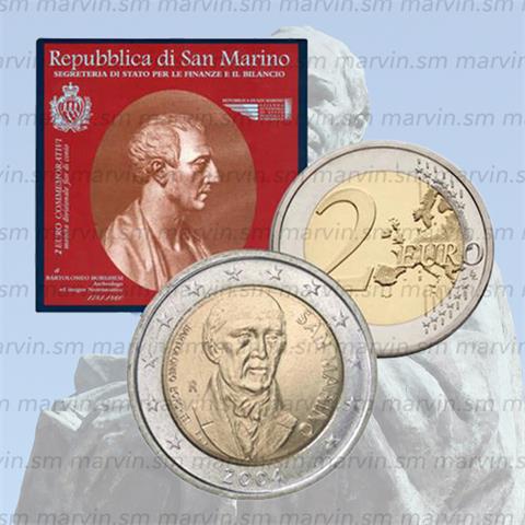  2 euro - Bartolomeo Borghesi - San Marino - 2004 - FDC 