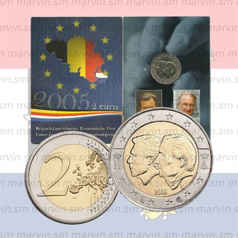  2 euro - Unione Economica - Belgio - 2005 - Coincard - FDC 