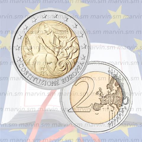  2 euro - Costituzione Europea - Italia - 2005 - UNC 