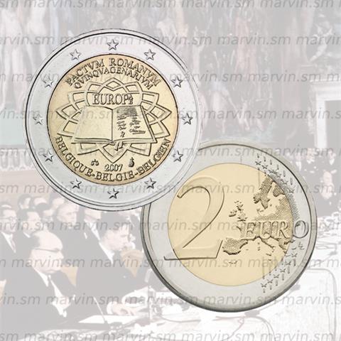  2 euro - Treaty of Rome - Belgium - 2007 - UNC 
