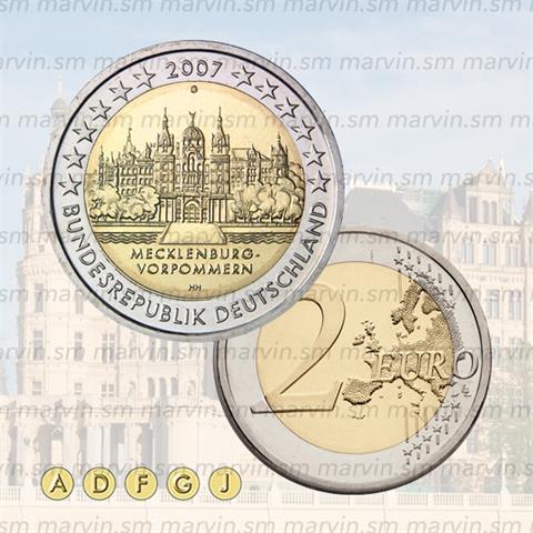  2 euro - Schwerin - Germania - 2007 - UNC 