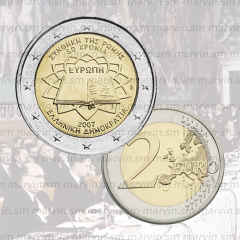  2 euro - Trattato di Roma - Grecia - 2007 - UNC 