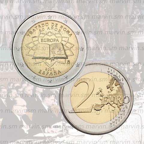  2 euro - Trattato di Roma - Spagna - 2007 - UNC 