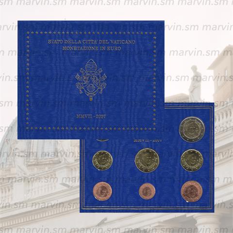  Euro Set - Vatican - 2007 - 8 coins - BU 