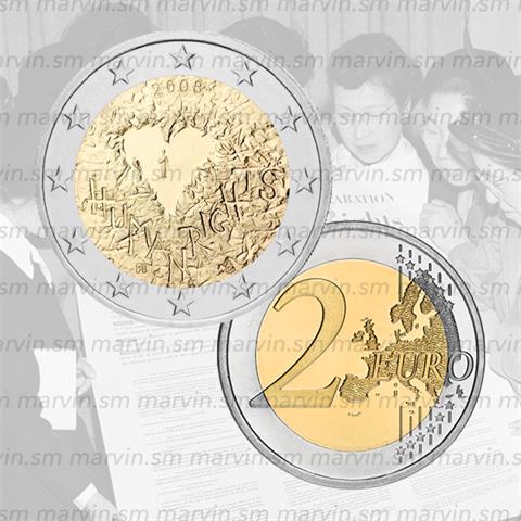  2 euro - Diritti Umani - Finlandia - 2008 - UNC 