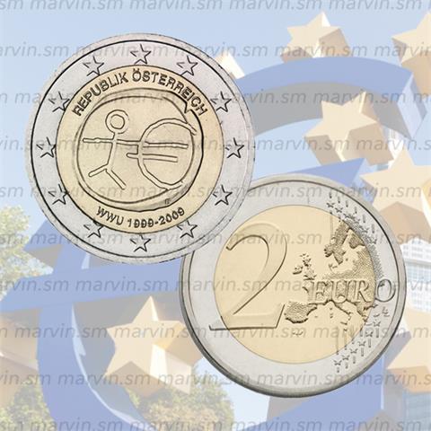  2 euro - Anniversario EMU - Austria - 2009 - UNC 