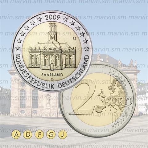  2 euro - Stato federale Saarland - Germania - 2009 - UNC 