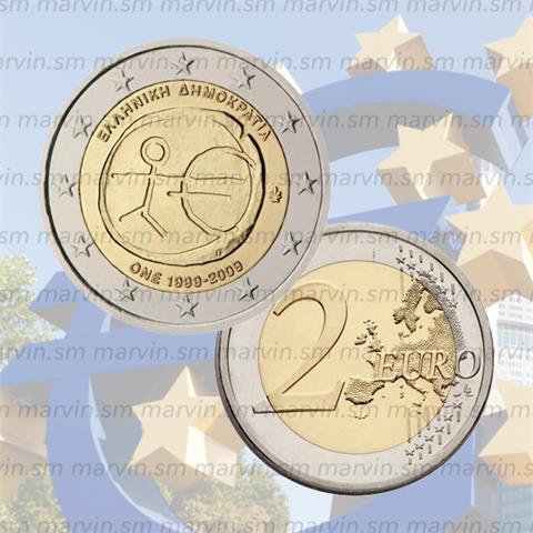  2 euro - Anniversario EMU - Grecia - 2009 - UNC 