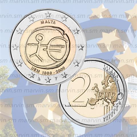  2 euro - Anniversario EMU - Malta - 2009 - UNC 