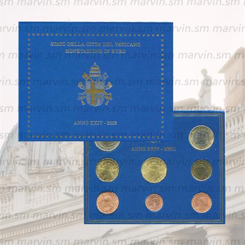  Serie Euro - Vaticano - 2002 - 8 monete - FDC 
