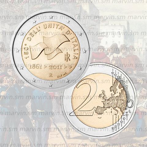  2 euro - Unità d'Italia - Italia - 2011 - UNC 