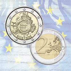 2 euro - Anniversario Euro - Belgio - 2012 - UNC