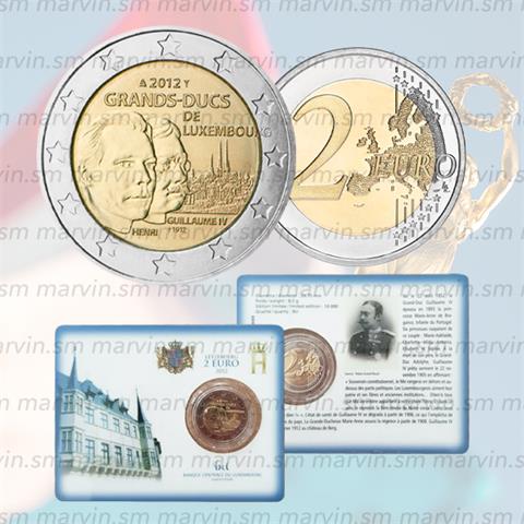  2 euro - Grand Dukes - Luxembourg - 2012 - Coincard - UNC 
