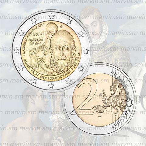  2 euro - El Greco - 2014 - Grecia - 2014 - UNC 
