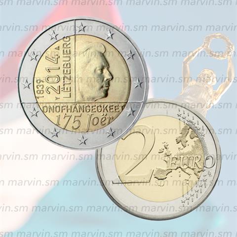  2 euro - Independence - Luxembourg - 2014 - UNC 