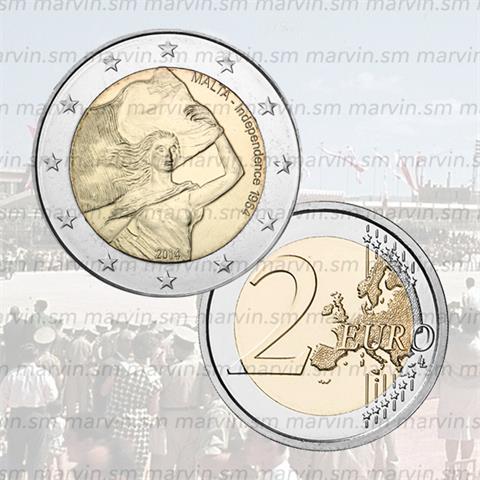  2 euro - Indipendenza - Malta - 2014 - UNC 