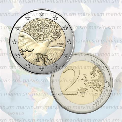  2 euro - Peace in Europe - France - 2015 - UNC 