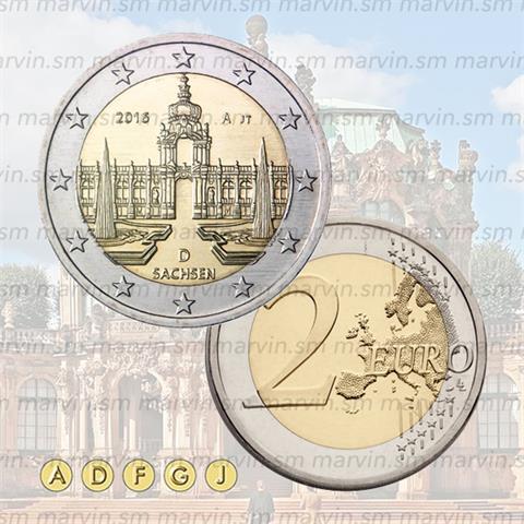  2 euro - Zwinger Palace in Dresden - Germany - 2016 - UNC 
