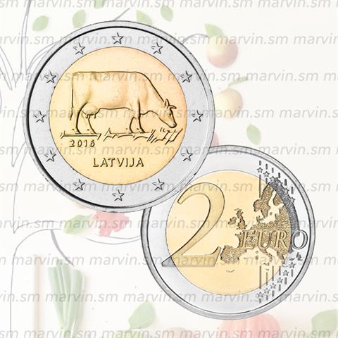  2 euro - Dairy Farming - Latvia - 2016 - UNC 