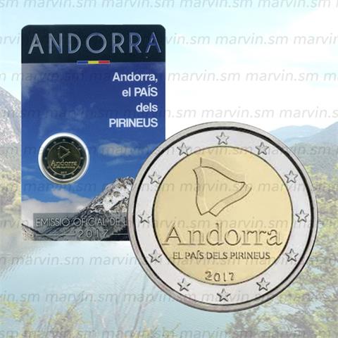  2 euro - Il Paese dei Pirenei - Andorra – 2017 - FDC 