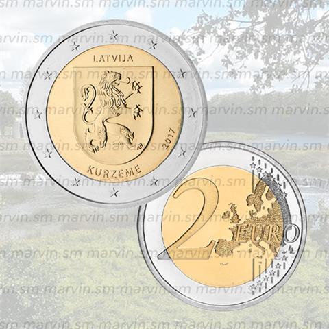  2 euro - Curlandia - Latvia - 2017 - UNC 