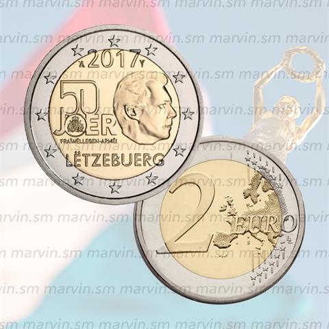  2 euro - Military Service - Luxembourg - 2017 - UNC 