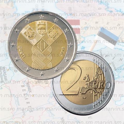  2 euro - Independence of the Baltic States - Estonia - 2018 - UNC 